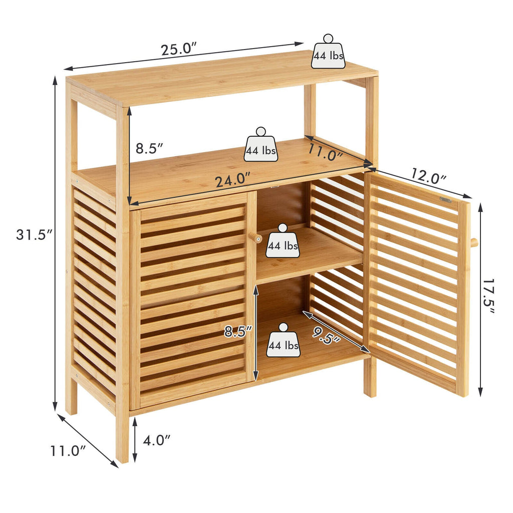 Modern River - Bamboo Wood Storage Cabinets Bathroom Cabinets