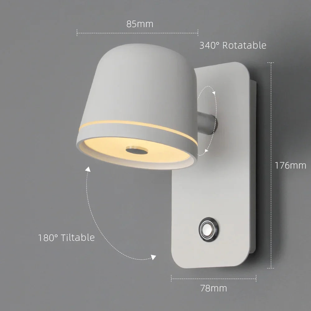 Juniper Kettle - LED Dimmable Wall Lamp with Switch