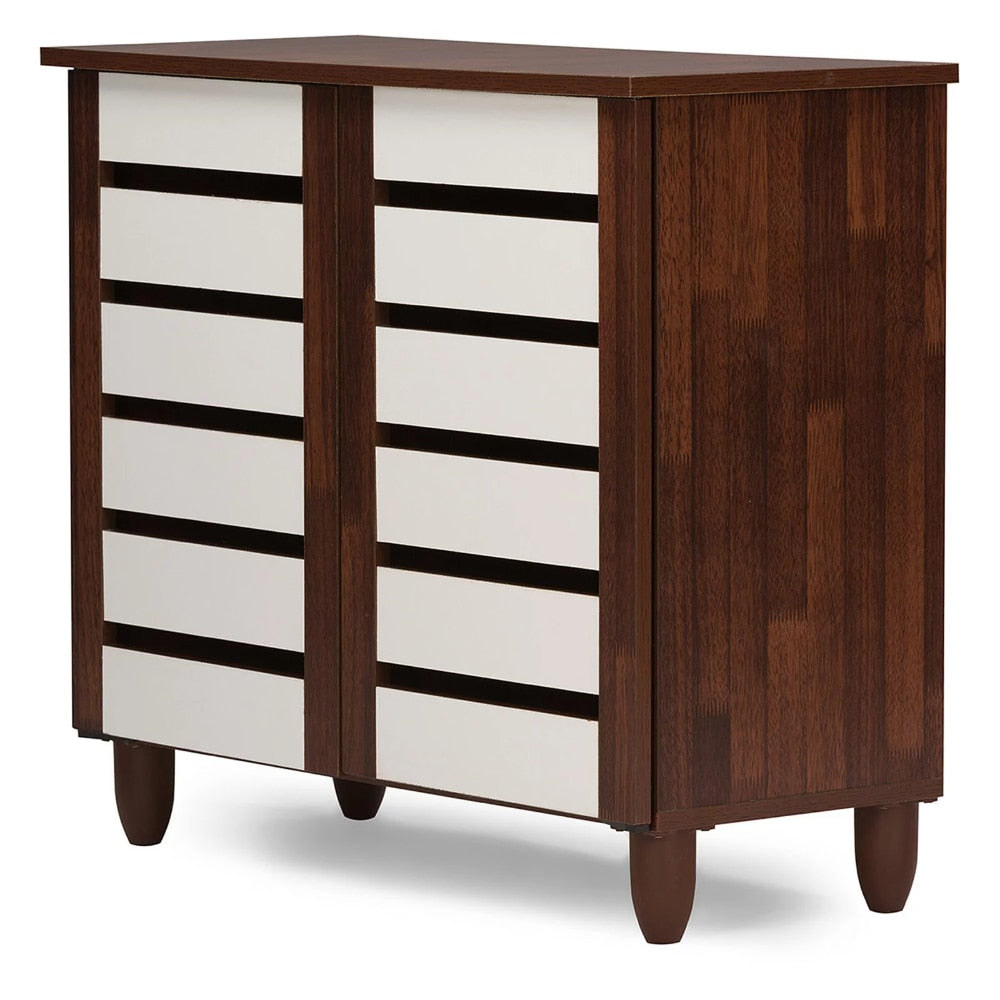 Nordic Fern Brook - Nordic Shoe Storage Cabinet Wooden Shoe Cabinet Entryway