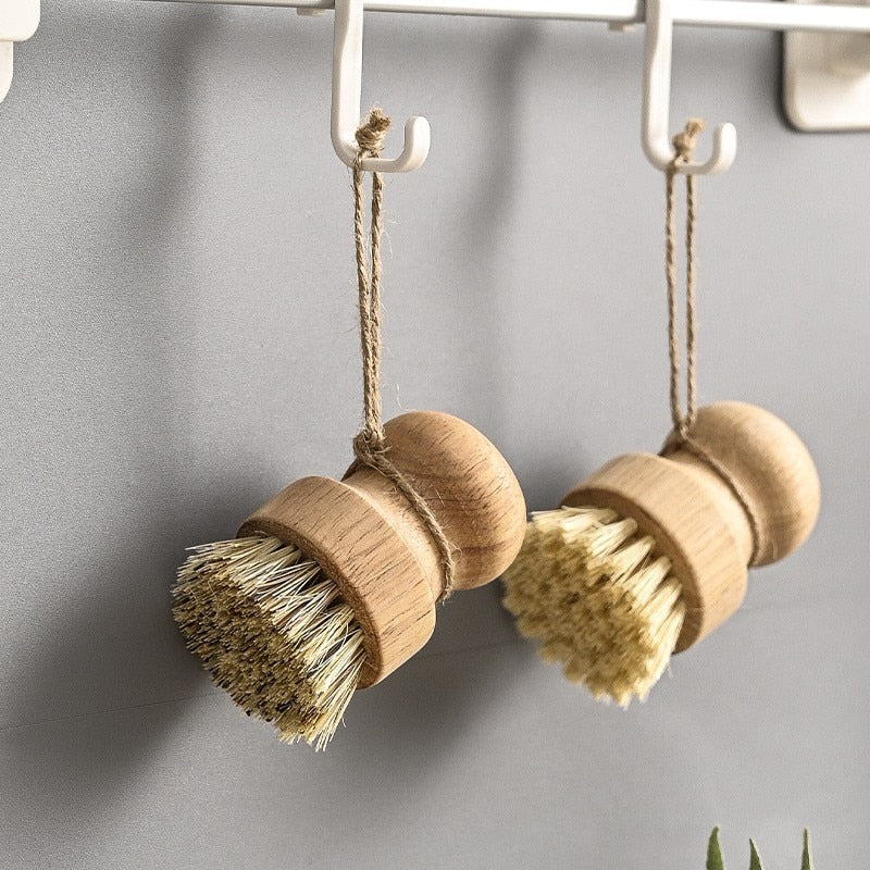 Granite River - Natural Dish Cleaning Brush Wooden Handle