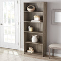 Snow Harbor - 5-Shelf Book Shelf Living Room Shelves Wood Shelves