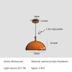 Solis - Amber Glow Dome Pendant Light