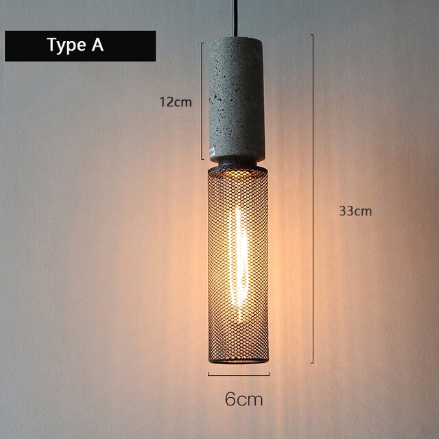 Hearth Gallery Loft Cement Pendant Lamp
