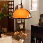 Solis - Amber Glow Dome Pendant Light