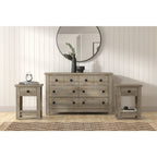 Minimal Thicket - Modern Farmhouse 1 Drawer Nightstand Set of 2 Bedside Table
