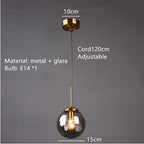 Storm Cypress - Glass bubble chandelier Kitchen Island light