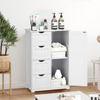 Stone Echo - 4 Drawers Wood Bathroom White Kitchen Cabinets