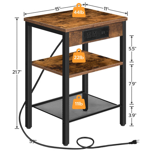 Birch Thicket - Nightstand with Charging Station Small Nightstand