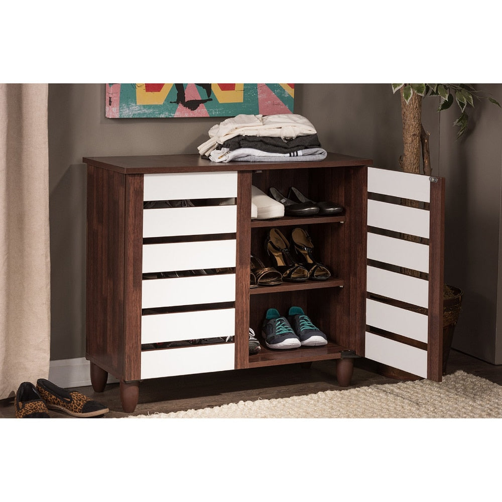 Nordic Fern Brook - Nordic Shoe Storage Cabinet Wooden Shoe Cabinet Entryway