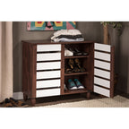 Nordic Fern Brook - Nordic Shoe Storage Cabinet Wooden Shoe Cabinet Entryway