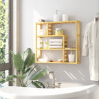 Bright Glade - Shower Shelves 3-Tier Bamboo Bathroom Wood Shelves