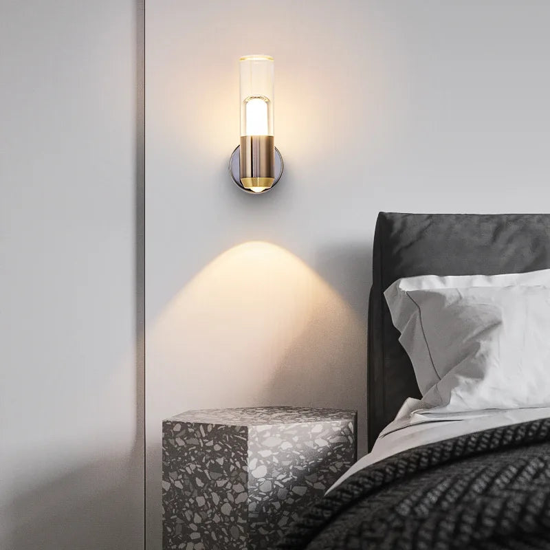 Cobalt Crescent Cedar - Nordic Bedside Wall Light Rotatable
