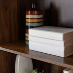 Snow Harbor - 5-Shelf Book Shelf Living Room Shelves Wood Shelves