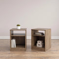 Quartz Springs - Mid Century Modern Nightstand Set of 2 Small Nightstand