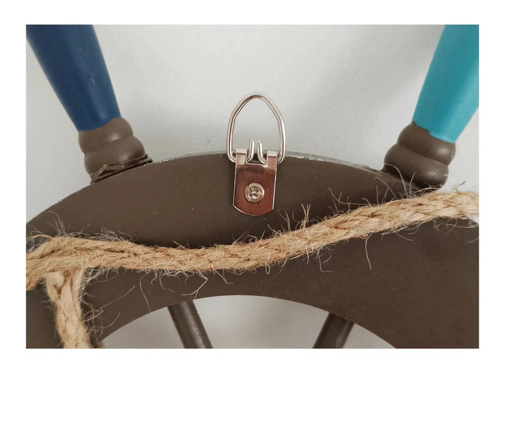 Boden - 2PCS Nautical Ship Wheel and Anchor Wall Decor
