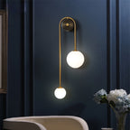 Dawn Opal - Modern Nordic Gold Wall Sconces