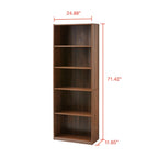 Snow Harbor - 5-Shelf Book Shelf Living Room Shelves Wood Shelves
