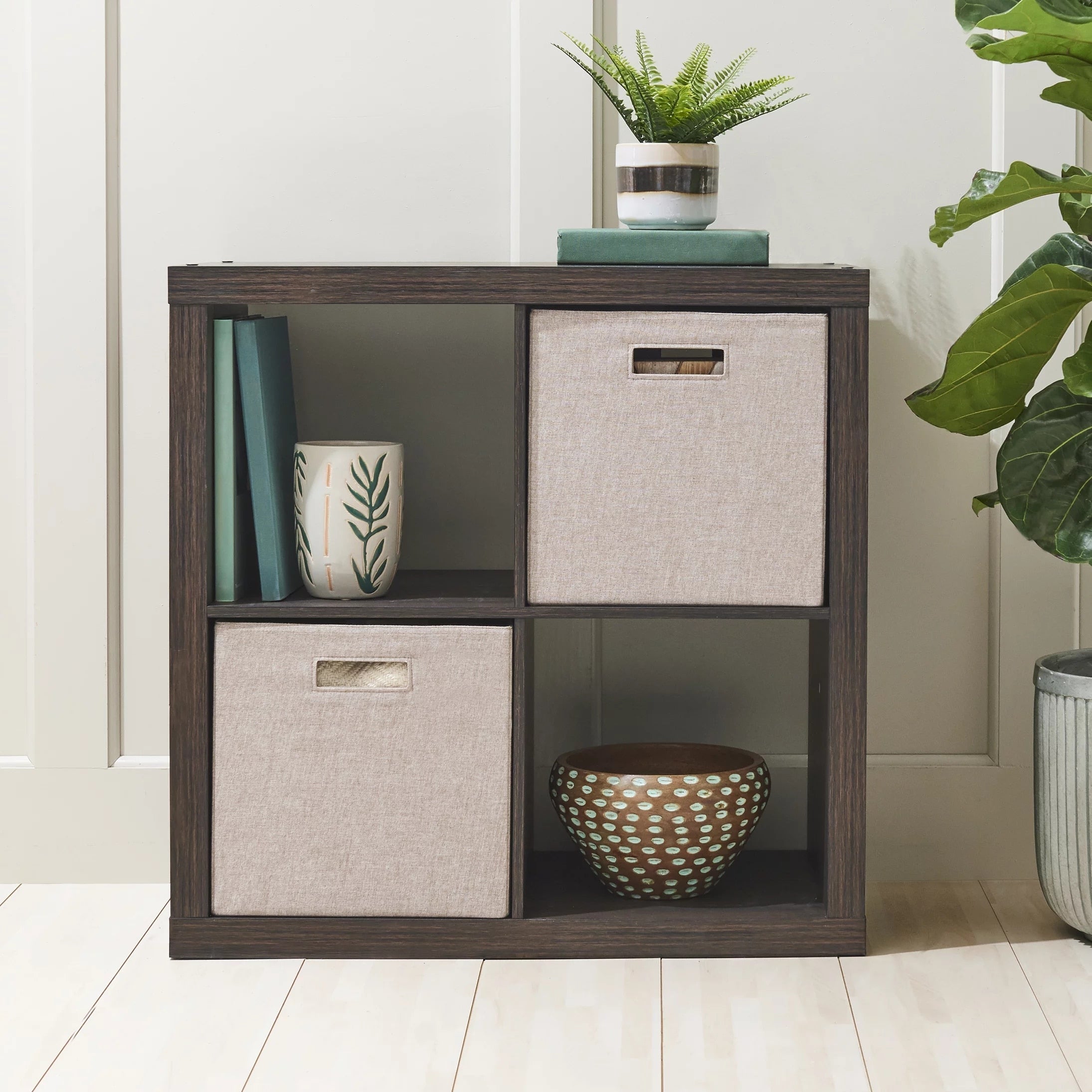 Silent Velvet - Cube Drawer Organizer Cubicle Storage Wood Shelves