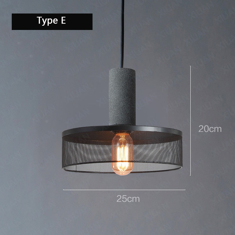 Hearth Gallery Loft Cement Pendant Lamp