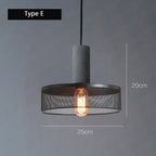 Hearth Gallery Loft Cement Pendant Lamp