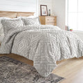 Caspia - 3-piece Chenille Duvet Cover Set