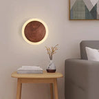 Arctic Opal Candle – Modern Walnut LED Wall Light