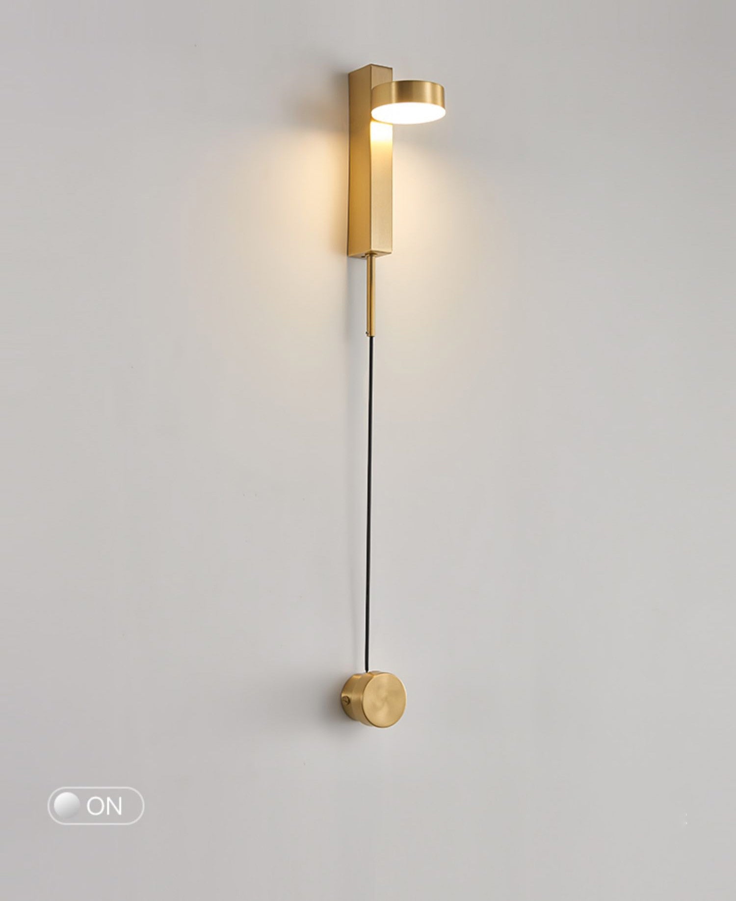 Harbor Spruce - Gold Wall Lamp with Dimmer Switch