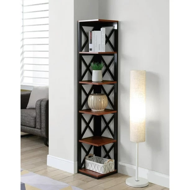 Cedar Drift - 5 Tier Corner Shelves Display Shelves Living Room Shelves