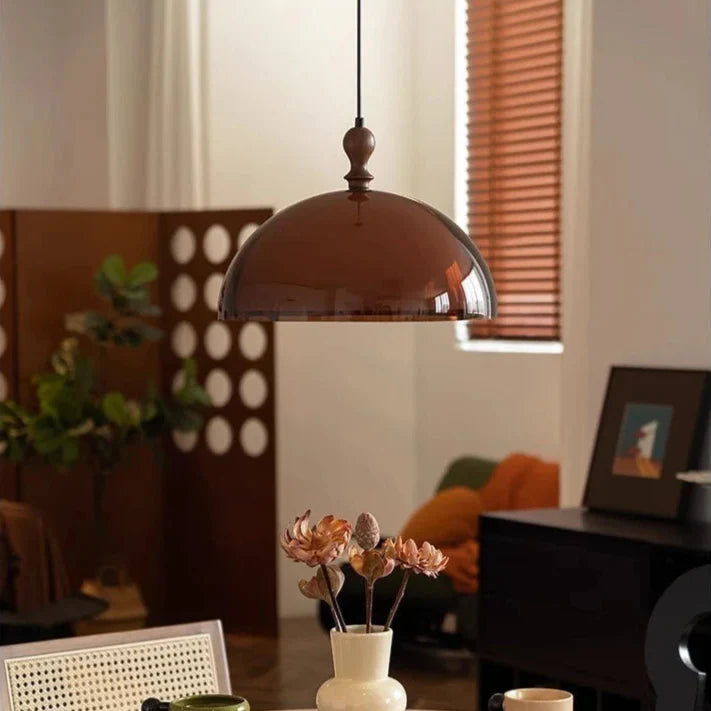 Solis - Amber Glow Dome Pendant Light