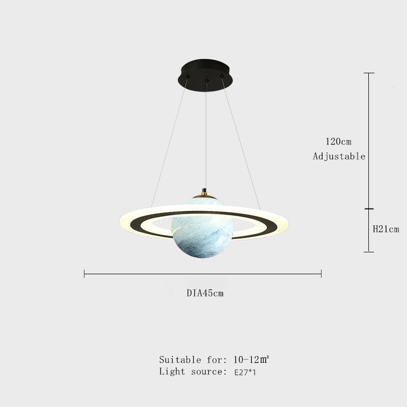 Coastal Loft - Childrens Lighting Planet Pendant Light Nursery Lamp