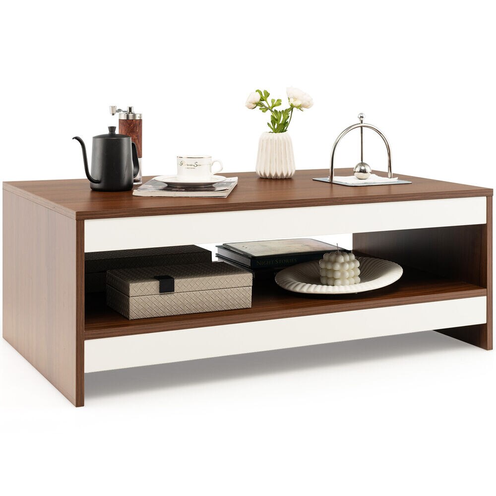 Timber Halo - Wood Coffee Table with Storage