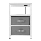 Dawn Corner - Modern 3 Drawer Nightstand with Charging Station