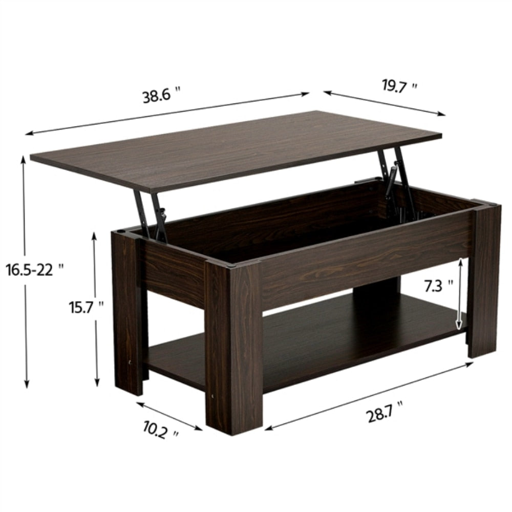 Ivory Kettle - Lift Top Coffee Table with Storage Square Coffee Table with Storage