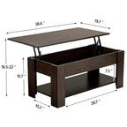 Ivory Kettle - Lift Top Coffee Table with Storage Square Coffee Table with Storage