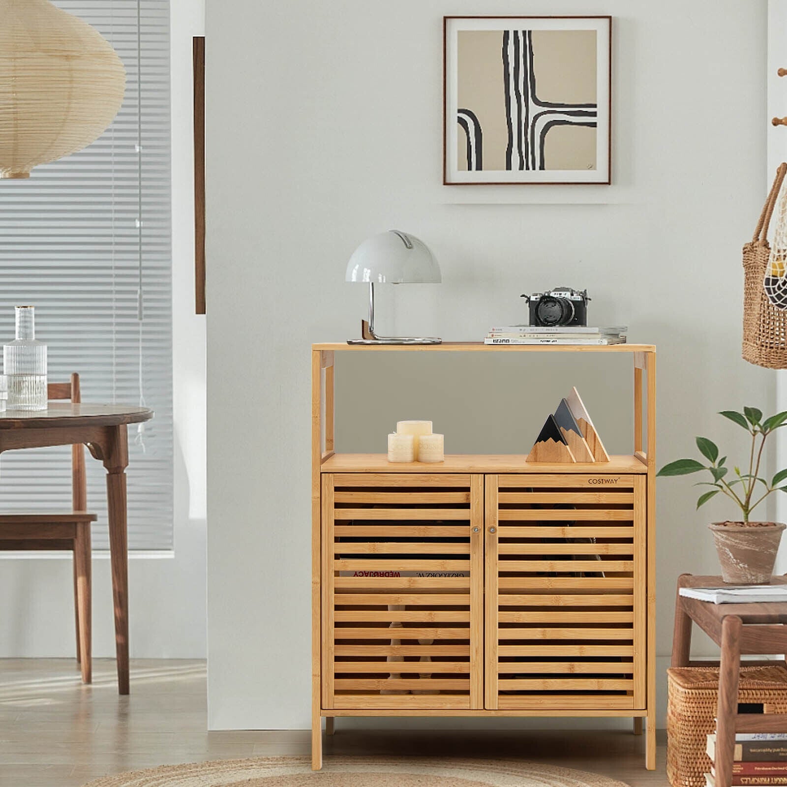 Modern River - Bamboo Wood Storage Cabinets Bathroom Cabinets