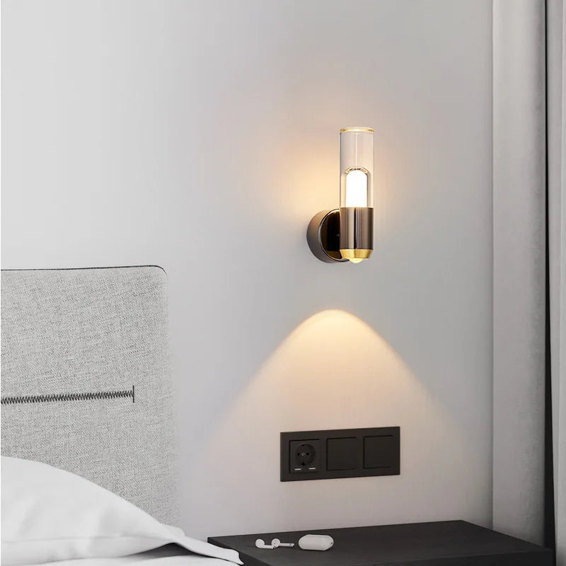 Cobalt Crescent Cedar - Nordic Bedside Wall Light Rotatable