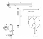 Silver Glade - Wall Mounted Rain Shower Head Set