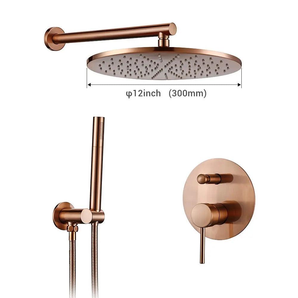 Silver Glade - Wall Mounted Rain Shower Head Set
