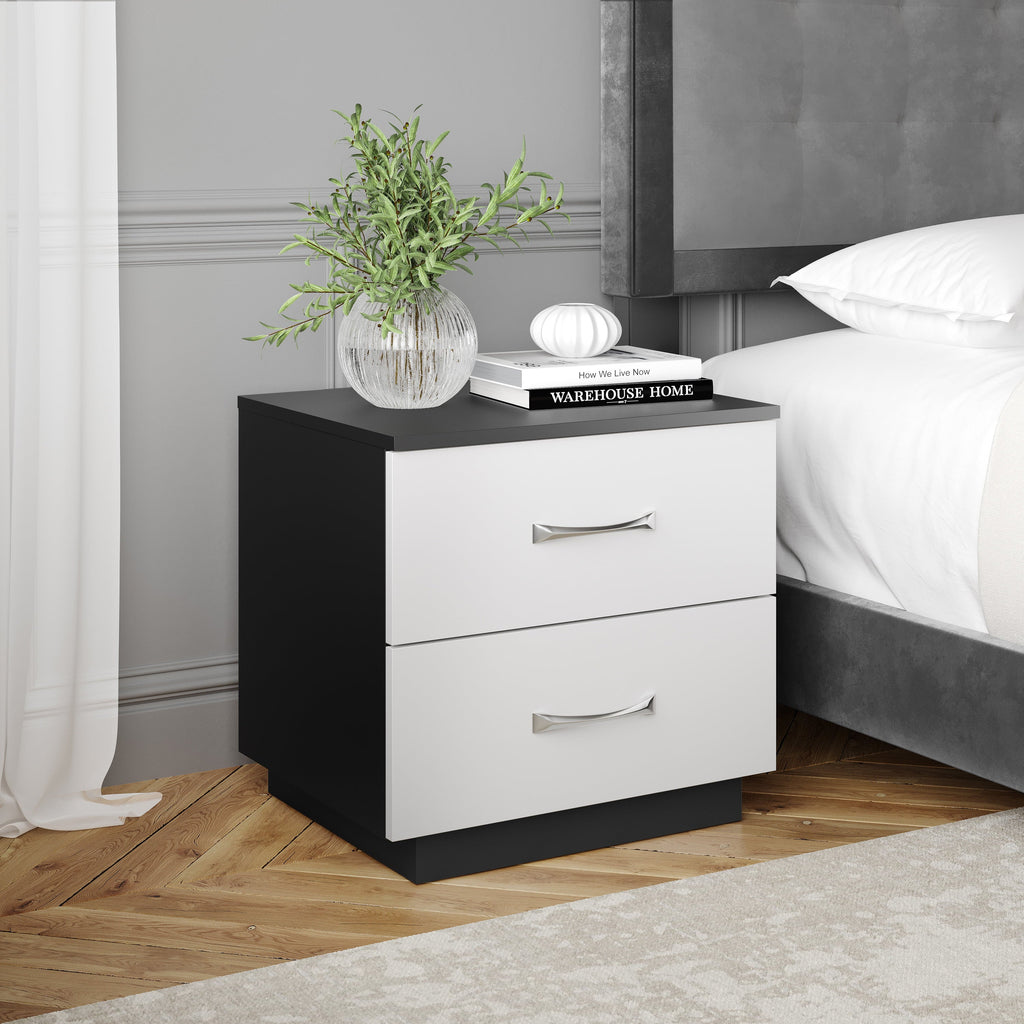 Linen Atlas - Black Nightstand Black Furniture Nightstand Small Bedside Table