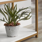 Slate Cobalt - 6-Shelf Gold Metal Frame Bookcase