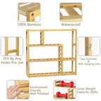 Bright Glade - Shower Shelves 3-Tier Bamboo Bathroom Wood Shelves