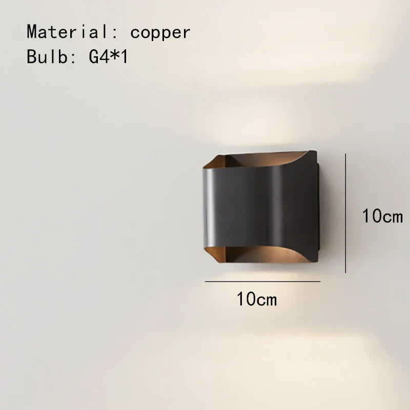 Meadow Hearth - Modern Brass LED Wall Lamp Foyer