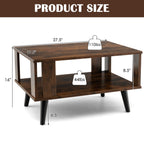 Prairie Cliff Canyon - Wood Coffee Table with Storage Square Coffee Table with Storage
