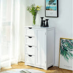 Stone Echo - 4 Drawers Wood Bathroom White Kitchen Cabinets