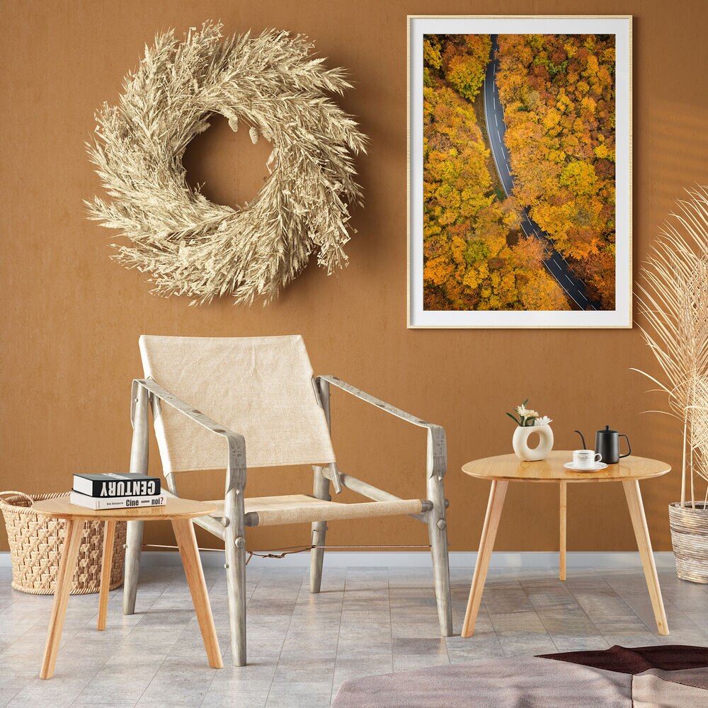 Bright Crescent - Small Round Coffee Table Set of 2 Oval Coffee Table