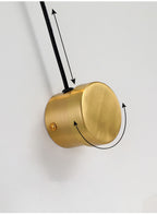 Harbor Spruce - Gold Wall Lamp with Dimmer Switch