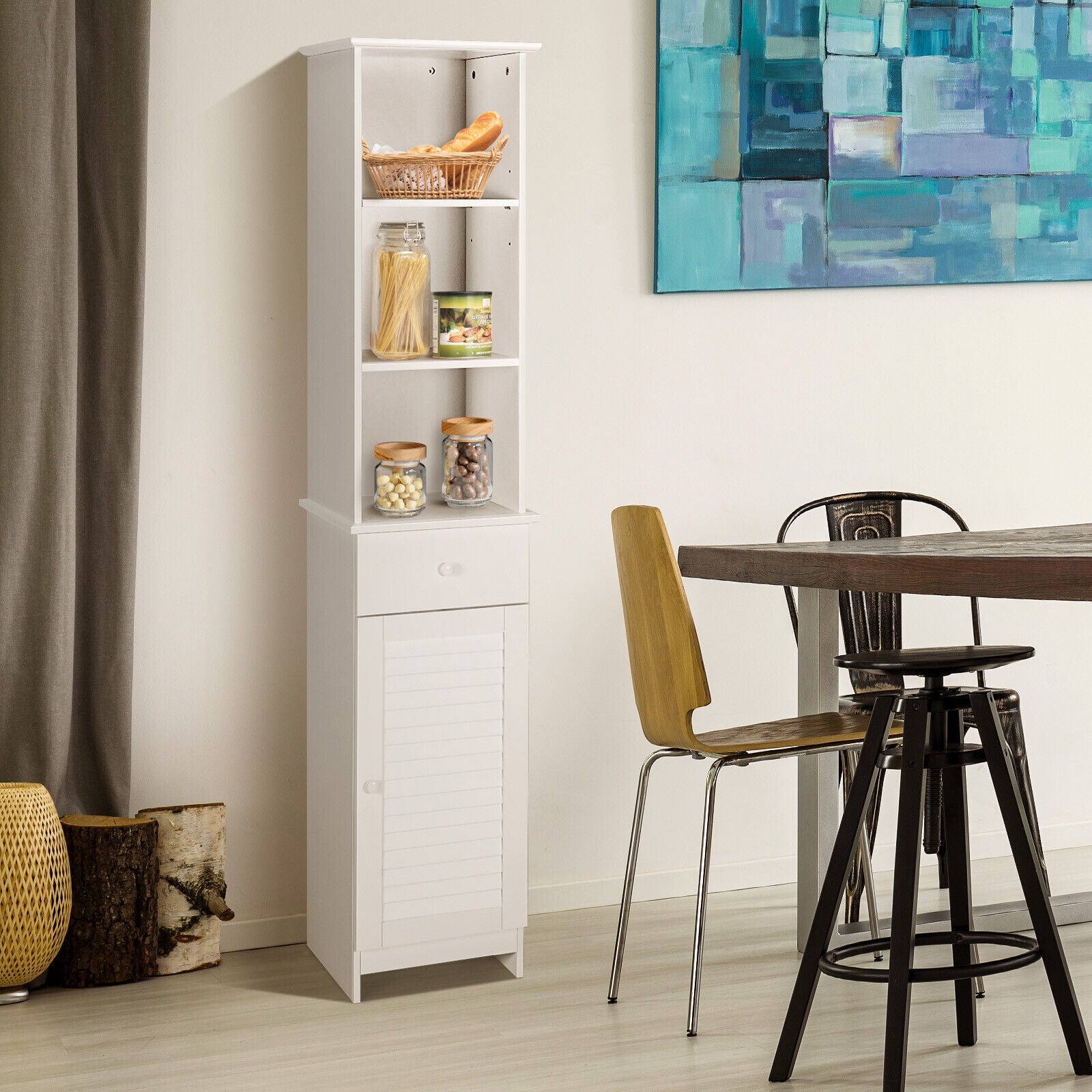 Golden Tide - Tall Bathroom Cabinets Laundry Room Cabinets