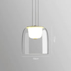 Seafoam Haven – Modern Glass Pendant LED Hanging Light Fixture
