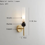 Bright Cedar - Marble Sconce Wall Light