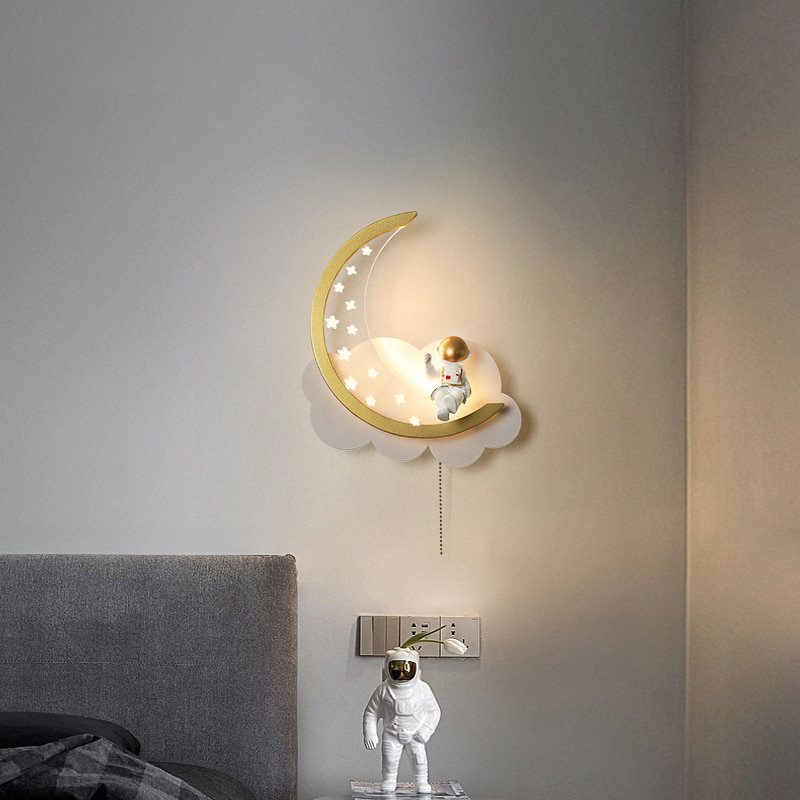 Hazel Crescent - Moon Nursery Light Fixture Childrens Lighting
